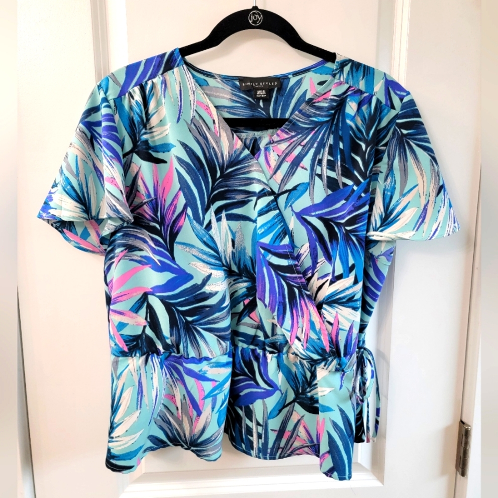 Simply Styled Brand Wrapped V-Neck Blouse